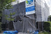 外壁・屋根塗装 潮来市 サイディング壁 コロニアル屋根 塗装工事(上塗り)