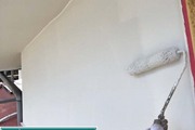 外壁塗装　常陸大宮市　モルタル壁・トタン壁 塗装工事（塗装作業）色ND-501