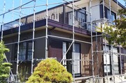 外壁・屋根塗装　潮来市　デザインサイディング壁・コロニアル屋根 塗装工事（上塗り・外壁張替完了）