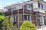 外壁・屋根塗装　潮来市　デザインサイディング壁・コロニアル屋根 塗装工事（上塗り・外壁張替）