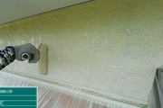 外壁塗装　茨城県那珂市アパート　サイディング壁 塗装工事（中塗り～上塗り）