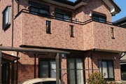 完工事例:水戸市 レンガタイル調ボード塗装