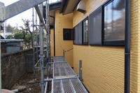 外壁塗装 つくば市サイディングボード壁(足場)