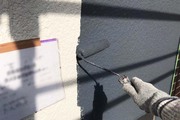 外壁塗装　桜川市　トタン壁塗装（下塗り）