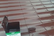 外壁屋根塗装　小山市スレート屋根（上塗り）