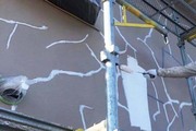 外壁塗装　つくばみらい市モルタル壁塗装（下塗り） 