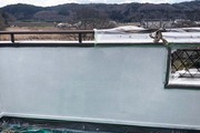 外壁屋根塗装　常陸大宮市モルタル壁塗装（下塗り）