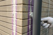 外壁塗装　鉾田市　サイディングボード壁塗装（下地調整）
