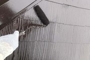 外壁屋根塗装　坂東市モルタル壁塗装（屋根の塗り）