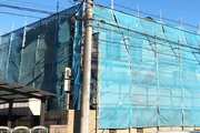 外壁屋根塗装　小山市サイディングボード（施工前・足場）