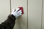 外壁塗装　小美玉市　トタン壁塗装（洗浄、養生、下地調整）