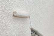 外壁屋根塗装　あきる野市　モルタル壁塗装（壁の塗り）