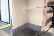 外壁塗装　大子町　モルタル壁塗装（洗浄）