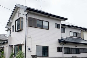 外壁屋根塗装　小山市サイディングボード壁（完工）