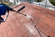 外壁屋根塗装　鹿嶋市　モルタル壁塗装（洗浄）