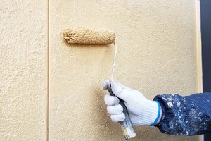 外壁塗装　小山市サイディングボード壁（壁の塗り）