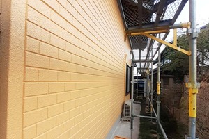 外壁塗装　古河市サイディングボード壁（完工）