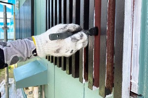 外壁屋根塗装　水戸市サイディングボード（木部塗装）