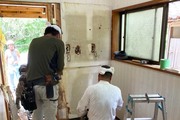 外壁塗装・給排水設備工事　水戸市モルタル壁（解体）
