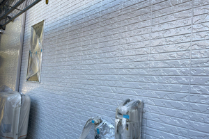 外壁塗装　那珂川町　サイディングボード壁塗装（壁の塗り）