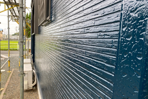 外壁塗装　北茨城サイディングボード壁（壁の塗り）