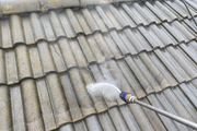 外壁屋根塗装　北茨城　サイディングボード壁（洗浄）