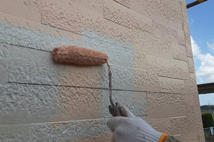 外壁塗装　石岡市　サイディングボード壁塗装(塗り)