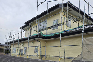 サイディング壁塗装　茨城県桜川市(塗り)