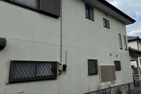 外壁塗装　茨城県結城市　サイディング壁塗装(施工前)