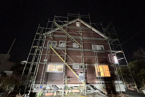 茨城県つくば市 サイディング壁スレート屋根塗装(足場)