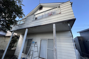 外壁塗装 茨城県石岡市 サイディング壁スレート屋根塗装(施工前)
