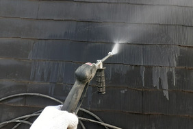 外壁塗装　茨城県美浦村　スレート屋根塗装(洗浄)