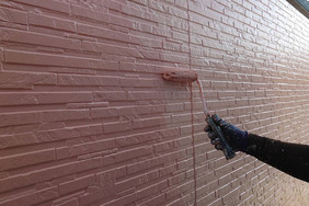  外壁塗装　茨城県日立市　サイディング壁塗装(塗り)