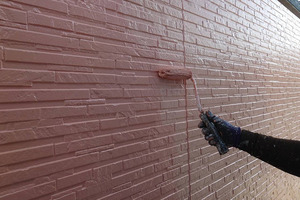  外壁塗装　茨城県日立市　サイディング壁塗装(塗り)