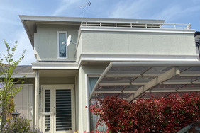 外壁・屋根塗装　茨城県東海村　サイディング壁・スレート屋根(施工前)