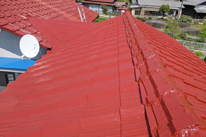 屋根塗装　栃木県茂木町　セメント瓦屋根(塗り)