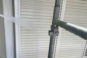 外壁・屋根塗装　茨城県東海村　サイディング壁・スレート屋根(足場)