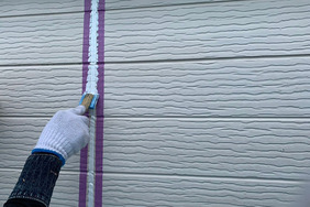 外壁・屋根塗装　茨城県水戸市　サイディング・スレート(コーキング)