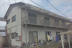 外壁塗装　茨城県水戸市　アパート塗装(施工前)