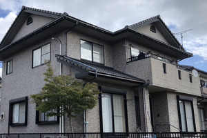 外壁塗装　茨城県北茨城市　サイディング壁塗装(施工前)