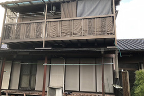 外壁塗装　茨城県鉾田市　モルタル壁塗装(施工前)